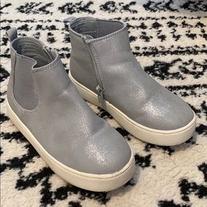 Kids silver booties